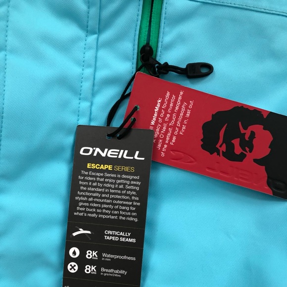 NWT men’s jacket.  size M. O’Neill. Turquoise, green and gray. - Picture 6 of 9